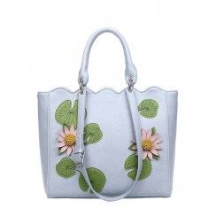 Water Lily Scallop Tote Bag