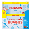 Huggies Pure Wipes 99% Pure Water Maxi Pack 60's 10 Pack