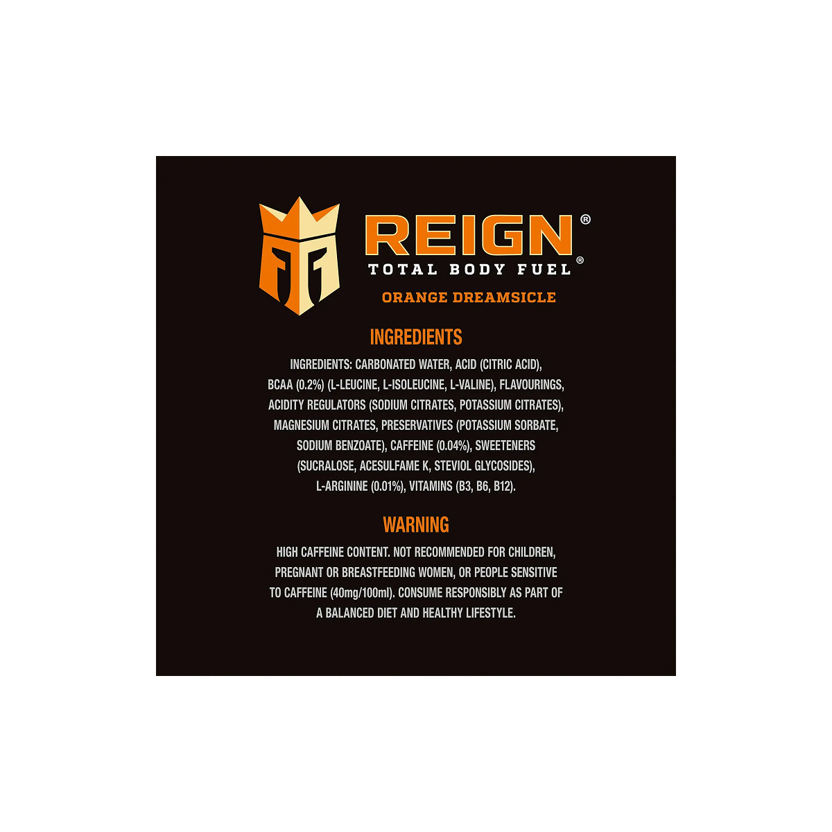 Reign Energy Drink Orange Dreamsicle 500ml £1.49 (12 Pack)