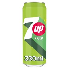 7UP ZERO SLEEK CAN 330ml (24 pack)