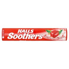 HALLS SOOTHERS STRAWBERRY THROAT LOZENGES 45g (20 PACK)