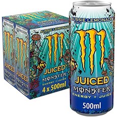 Monster 4 Pack Energy Aussie Lemonade 500ml (6 x 4 Pack)