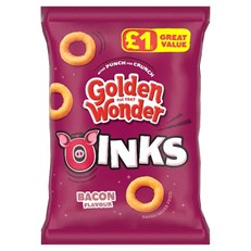 Golden Wonder Oinks Bacon Flavour  46g 18 Pack £1