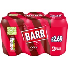 Barrs Cola 330ml 4 x 6 Pack £2.29