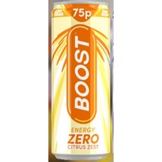 Boost Energy Drink Zero Citrus Zest 250ml 75p 24 Pack