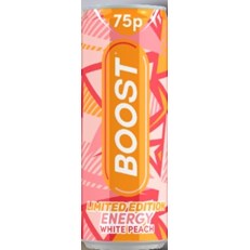 Boost Energy Drink White Peach 250ml 75p (24 Pack)