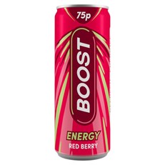Boost Energy Drink Red Berry 250ml 75p 24 Pack