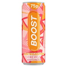 Boost Energy Drink White Peach 250ml 75p (24 Pack)