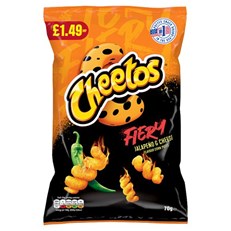 Walkers Cheetos Fiery Jalapeno & Cheese 70g 12 Pack £1.49