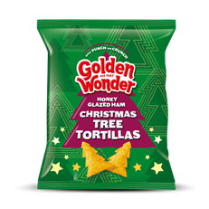Golden Wonder Christmas Tree Tortilla Honey Glazed Ham 160g 12 Pack
