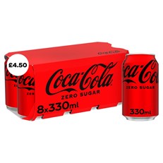 COCA COLA ZERO SUGAR 330ML 3x8 Pack Pm £4.50
