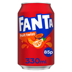 Fanta Fruit Twist 330ml 85p Cans (24 Pack)