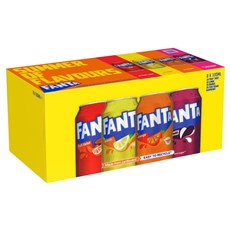 Fanta Variety Pack 330ml 8 Pack 2  Orange 2  Lemon 2 Fruit Twist 2 Raspberry