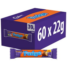 Cadburys Fudge 22g 60 pack 39p