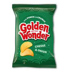 Golden Wonder Cheese & Onion Crisps 32.5g 32 Pack