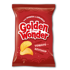 Golden Wonder Crisps Tomato Ketchup 32.5g 32 Pack