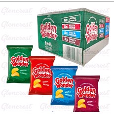 Golden Wonder Crisps Big Variety Selection 25g 32 Pack
