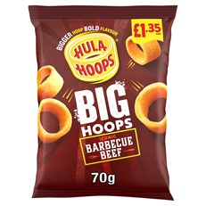 Hula Hoops Big Hoops Barbecue Beef 70g 20 Pack £1.35