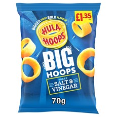 Hula Hoops Big Hoops Salt & Vinegar 70g 20 Pack £1.35