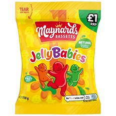 Maynards Bassetts Jelly Babies 110g 10 Pack £1