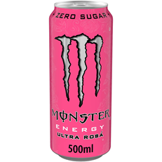Monster Energy Drink Plain Pack Ultra Rosa 500ml (12 Pack) Monster Energy Drink Plain Pack Ultra Rosa 500ml (12 Pack)