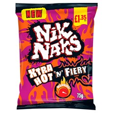 Nik Naks Xtra Hot & Fiery 75g 20 Pack £1.35