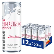 Red Bull Energy Drink Spring Edition Cherry Sakura 250ml 12 Pack £1.75