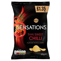 Walkers Sensations Thai Sweet Chilli Flavoured Crisps 65g 18 Pack £1.35