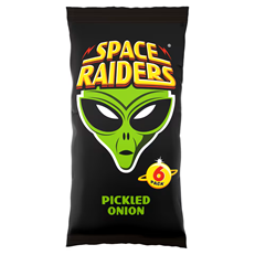 Space Raiders Pickled Onion 18 x 6 Pack 13g Multipack
