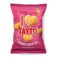 Tayto Hearts Prawn Cocktail 70g 12 Pack