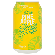 Ting Pineapple Soda 330ml Cans 24 Pack