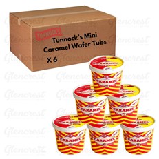 Tunnock's Mini Caramel Wafer Tubs 350g 6 Pack