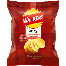 Walkers Crisps Heinz Tomato Ketchup Grab Bag  45g 32 Pack