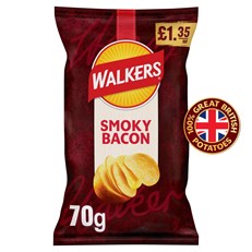 Walkers Crisps Smoky Bacon 70g 18 Pack £1.35