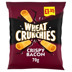 Wheat Crunchies Crispy Bacon Flavour 70g 16 Pack £1.35