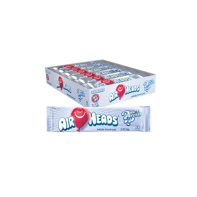 USA AIRHEADS WHITE MYSTERY CHEW BAR 15.6g (36 PACK)