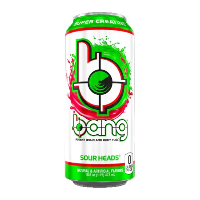 BANG ENERGY DRINK SOUR HEADS 16oz (12 PACK)