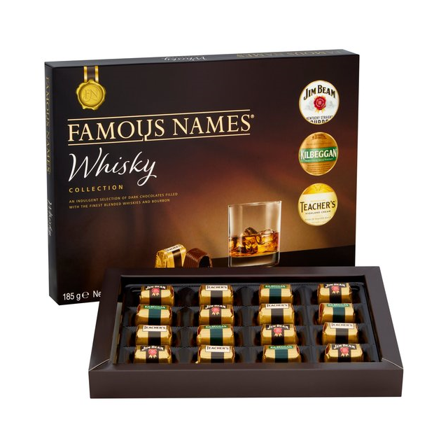 FAMOUS NAMES WHISKY COLLECTION CHOCOLATES 185g