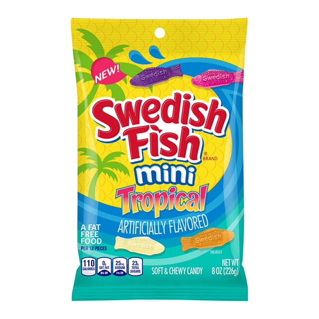 USA SWEDISH FISH MINI TROPICAL 226g
