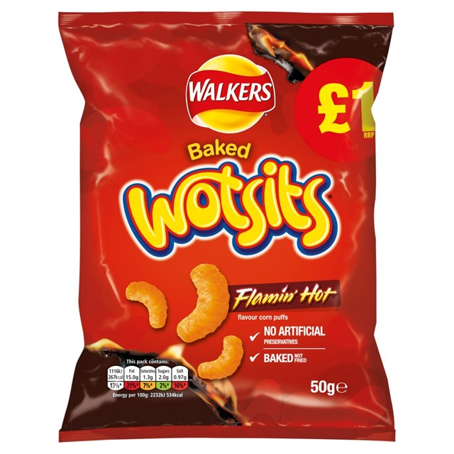 WALKERS £1 WOTSITS FLAMIN HOT
