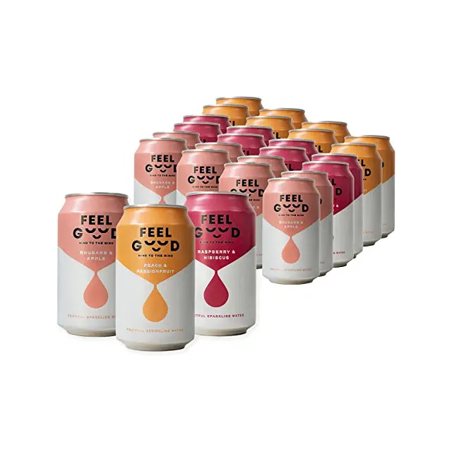 FEEL GOOD SPARKLING WATER MIXED CASE 330ml (12 Pack)