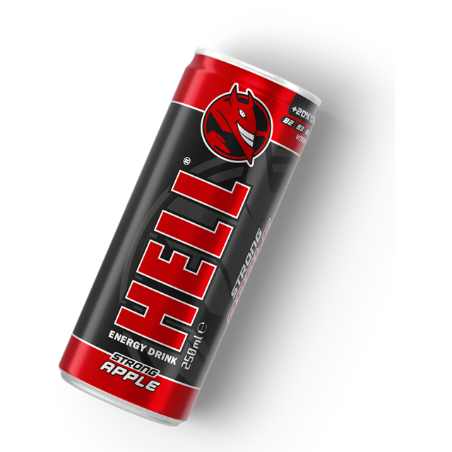 HELL ENERGY DRINK STRONG APPLE 250ml 50p (24 PACK)