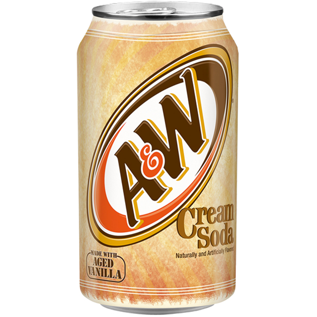 USA A&W CREAM SODA AGED VANILLA FULL SUGAR 355ml (12 PACK)