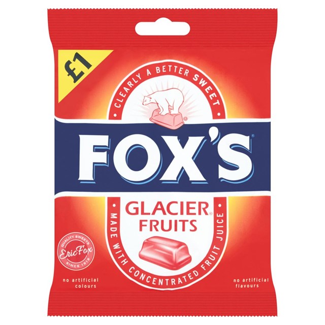 FOXS GLACIERS FRUITS 130g £1 (12 PACK)