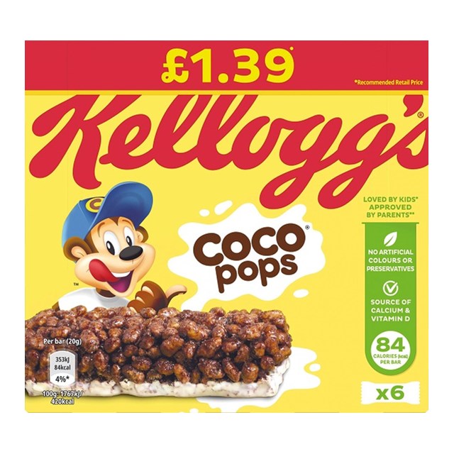 COCO POPS CEREAL BARS £1 (12 x 4 PACK)