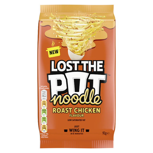 LOST THE POT NOODLE CHICKEN 92g (16 PACK)