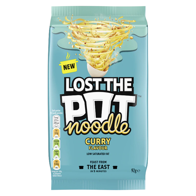 LOST THE POT NOODLE CURRY 92g (16 PACK)