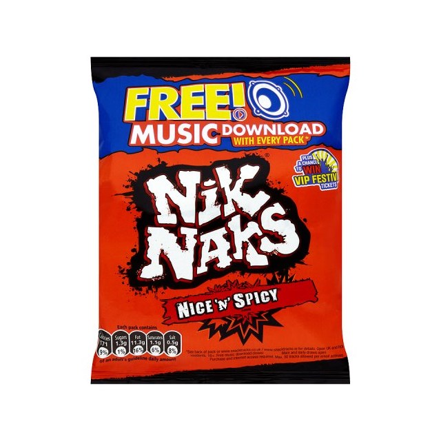 NIK NAKS NICE N SPICY CRISPS 30g (28 PACK)