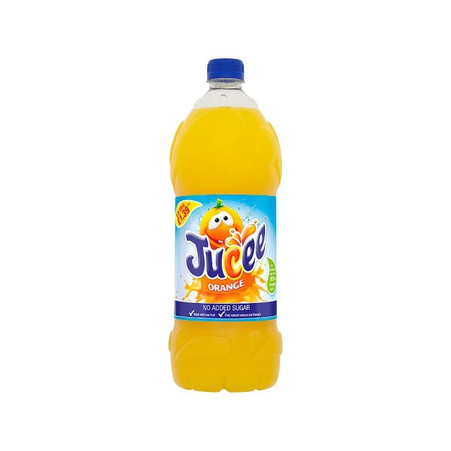 JUCEE ORANGE 1.5 Litre £1.39 (8 PACK)