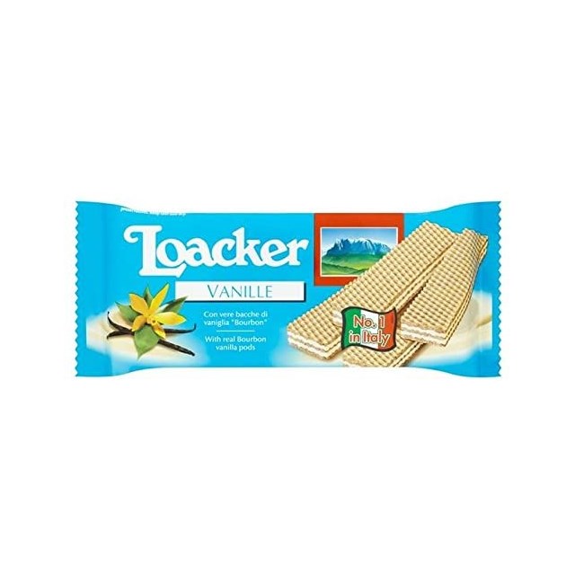 LOACKER CLASSIC VANILLA CREAM WAFER BISCUIT 90G (28 PACK)